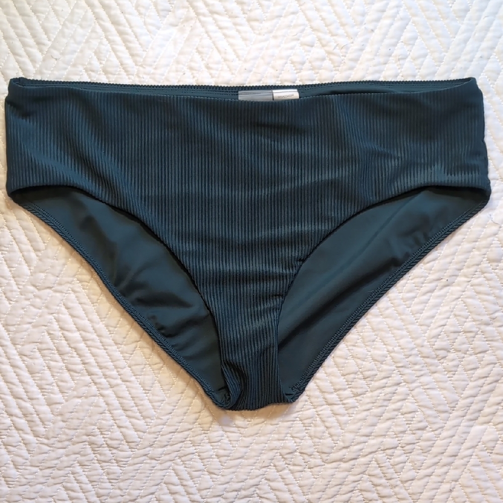 Calia Mid Rise Bikini Bottom Deep Aqua